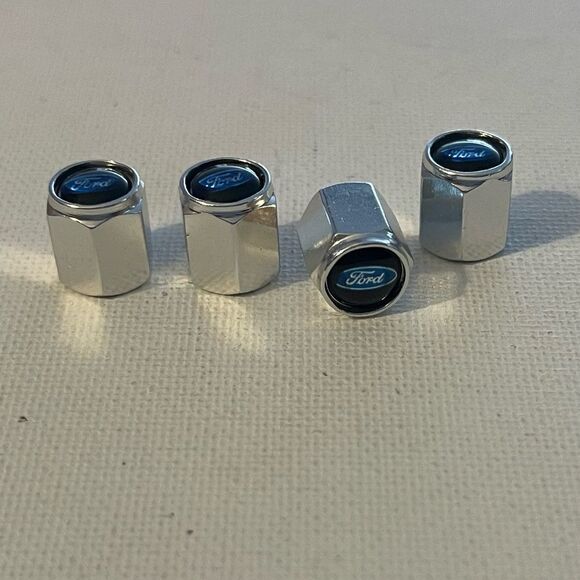 Ford valve Stem caps in Silver set of 4 NWT - Picture 3 of 4